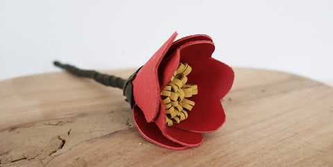 DIY Fleurs en cuir