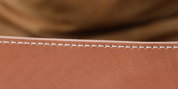 couture point anglais face avant cuir