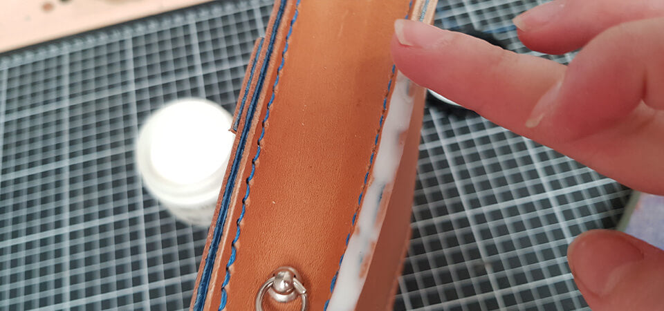 Lederhandtasche