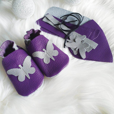 leather baby slippers