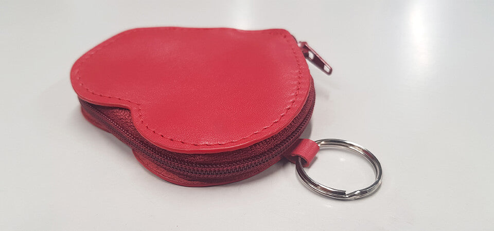 portemonnaie coeur en cuir