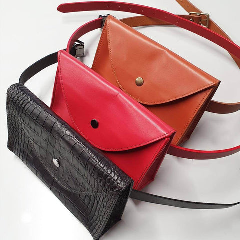 Pochette banane en cuir
