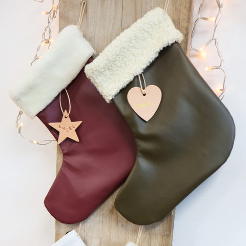 chaussette de noël - bottes en cuir