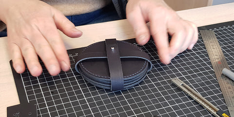 DIY sous-verres en cuir