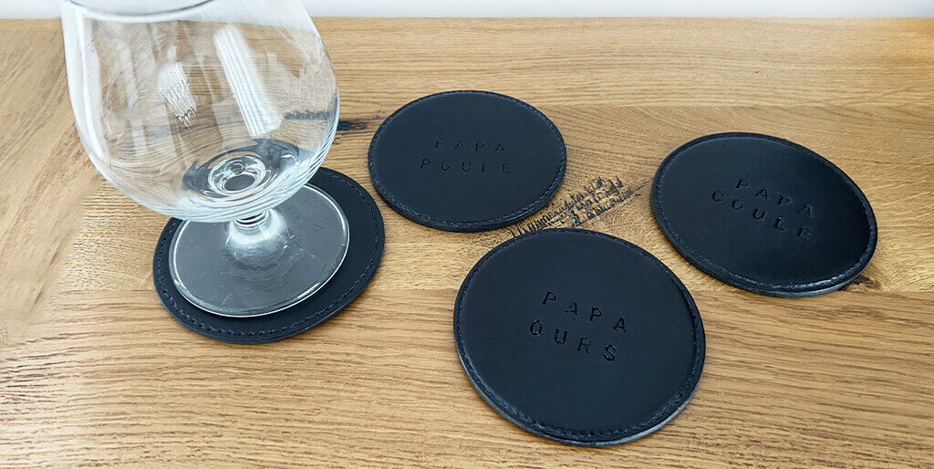 DIY sous-verres en cuir
