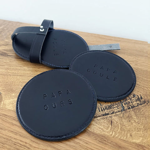 DIY sous-verres en cuir