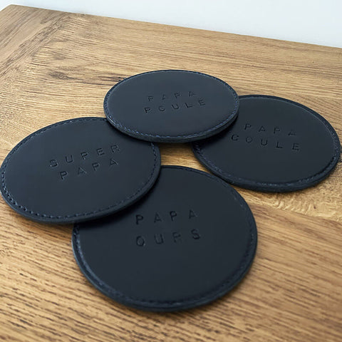 DIY sous-verres en cuir