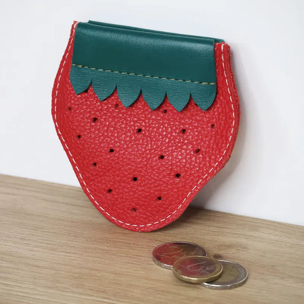 DIY porte-monnaie clic clac fraise