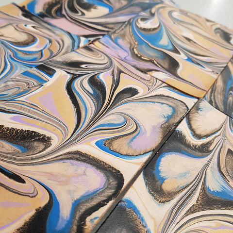 Peinture marbling cuir