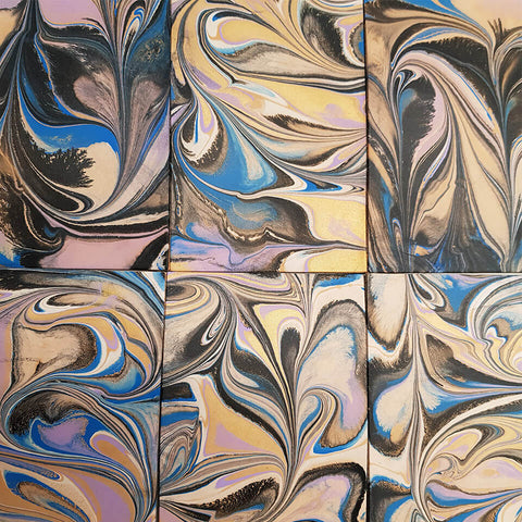 Peinture marbling cuir
