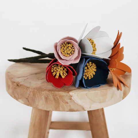 DIY fleurs en cuir