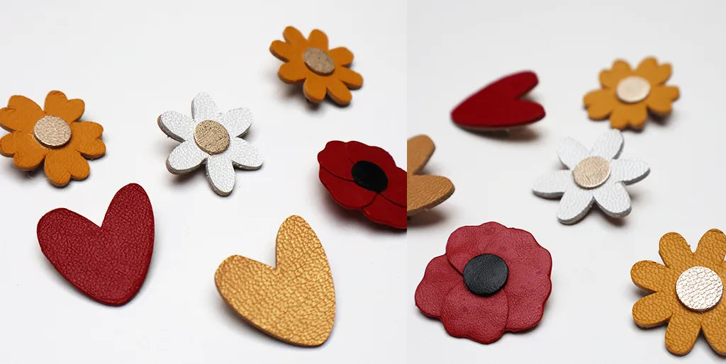 broches en cuir deco cuir DIY