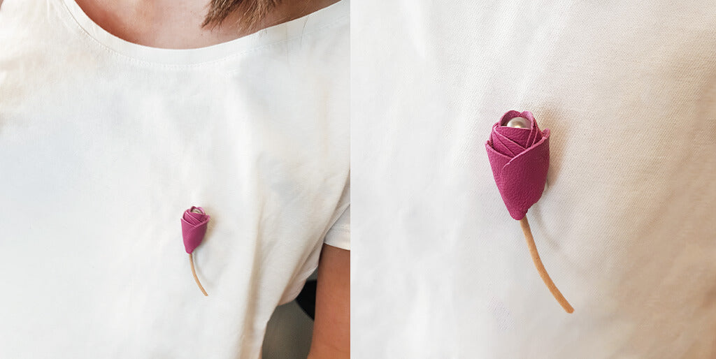 Broches en cuir DIY