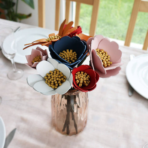 DIY fleurs en cuir