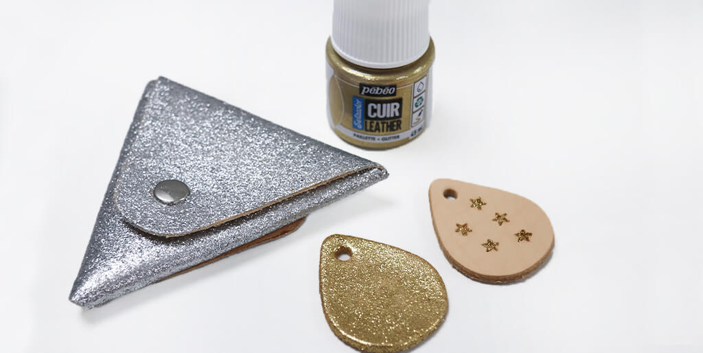 glitter leather paint