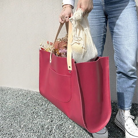 Coudre un sac de marché en cuir